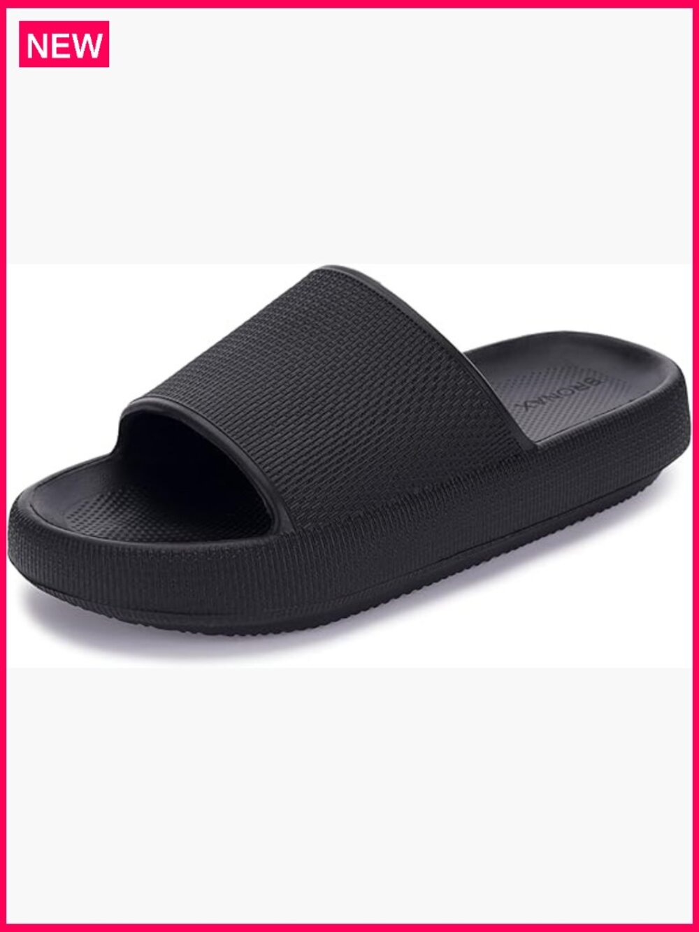 Pillow Slippers House Slides - Cushioned Thick Sole Unisex Shower Sandals